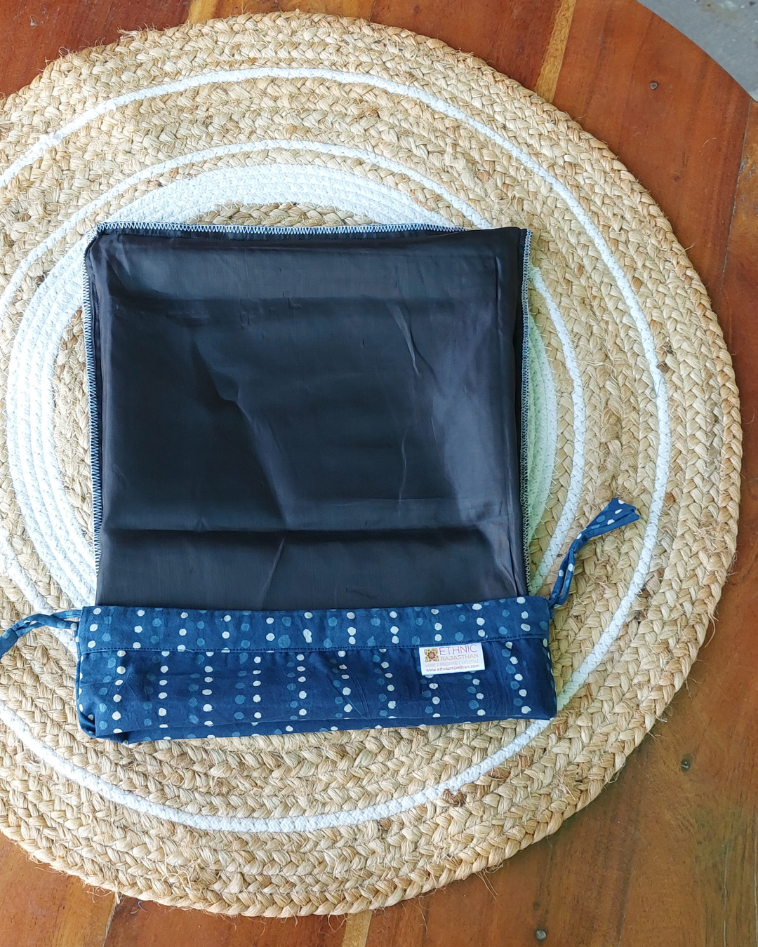 Cotton Shoe Bag Indigo Dotted Dabu Print