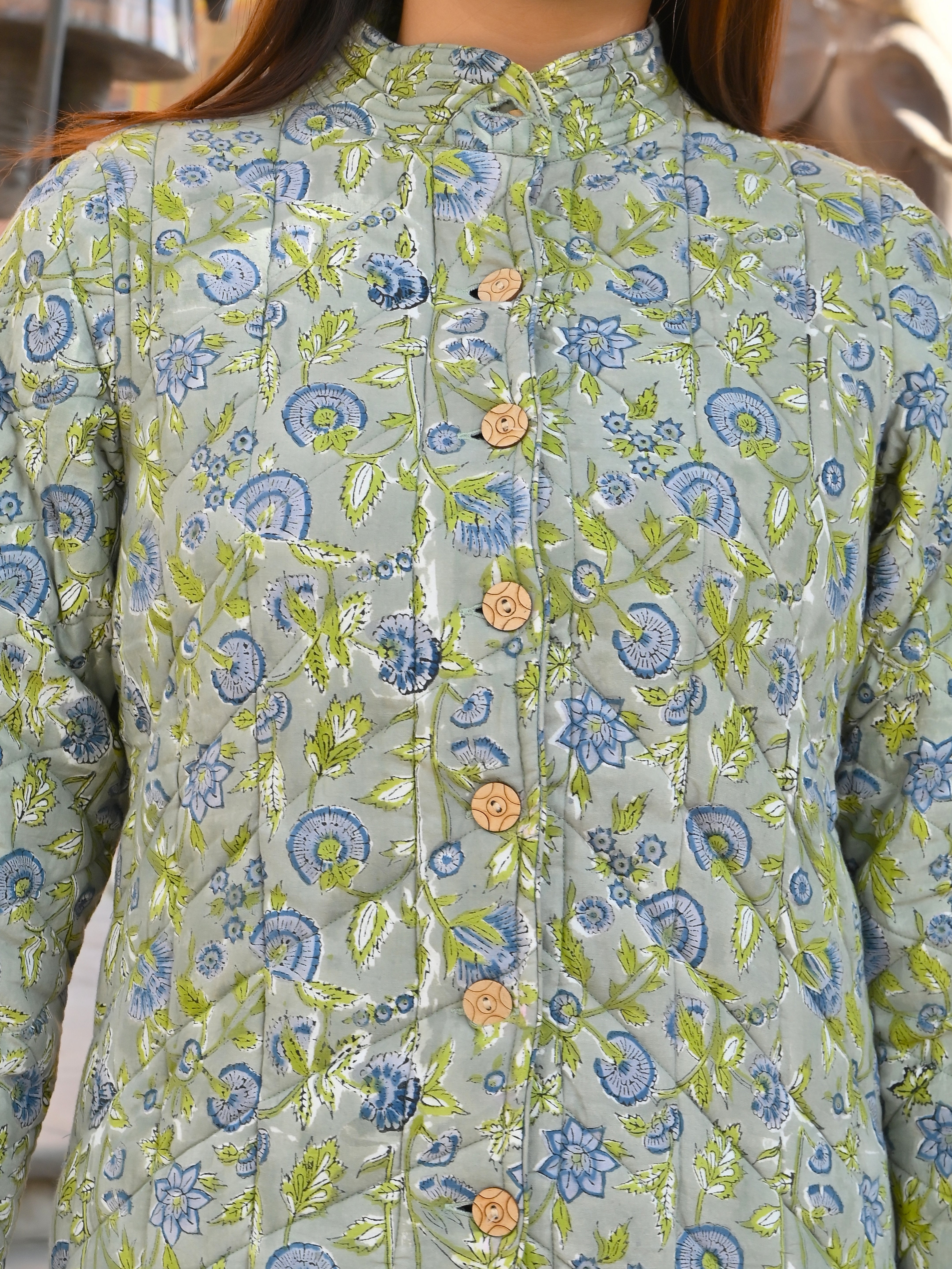 Emeralds Cotton Quilted Full Sleeves Jacket