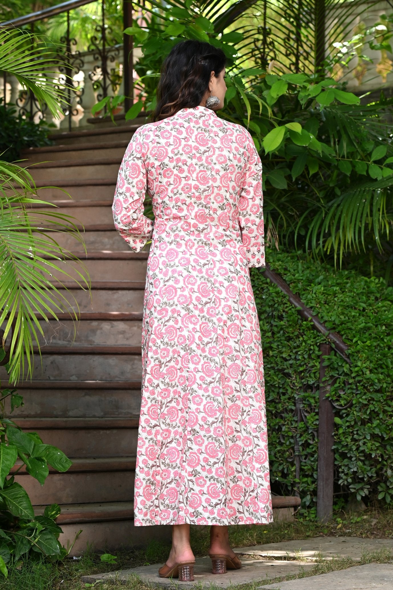 Pink Roses Anarkali Kurti 4