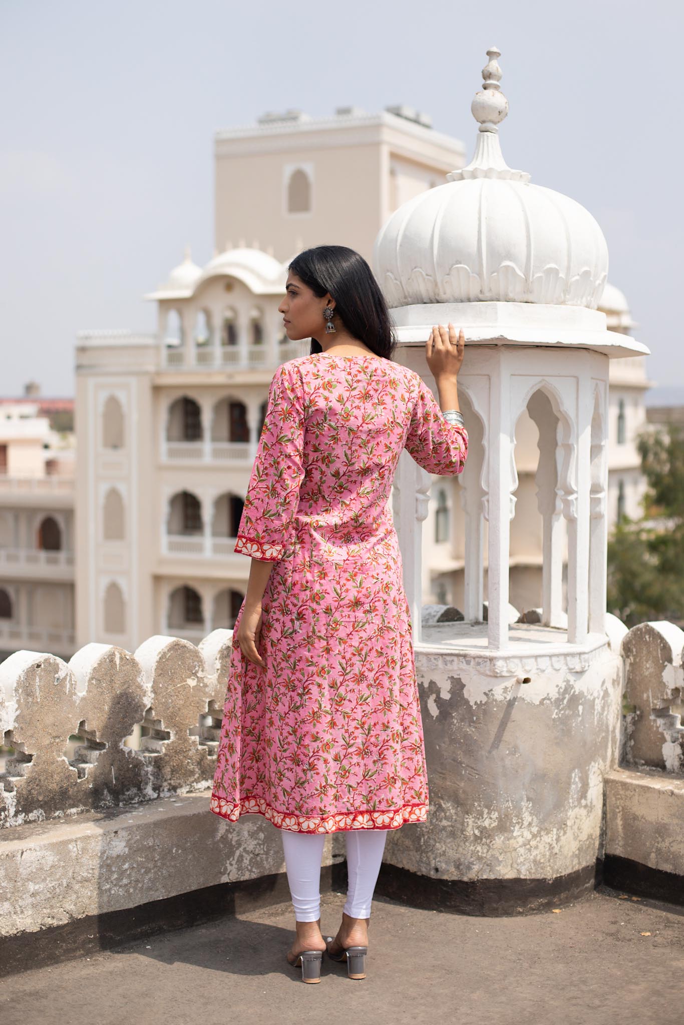 Pink Pintex Cotton Kurti by Tthappa Chapai 2