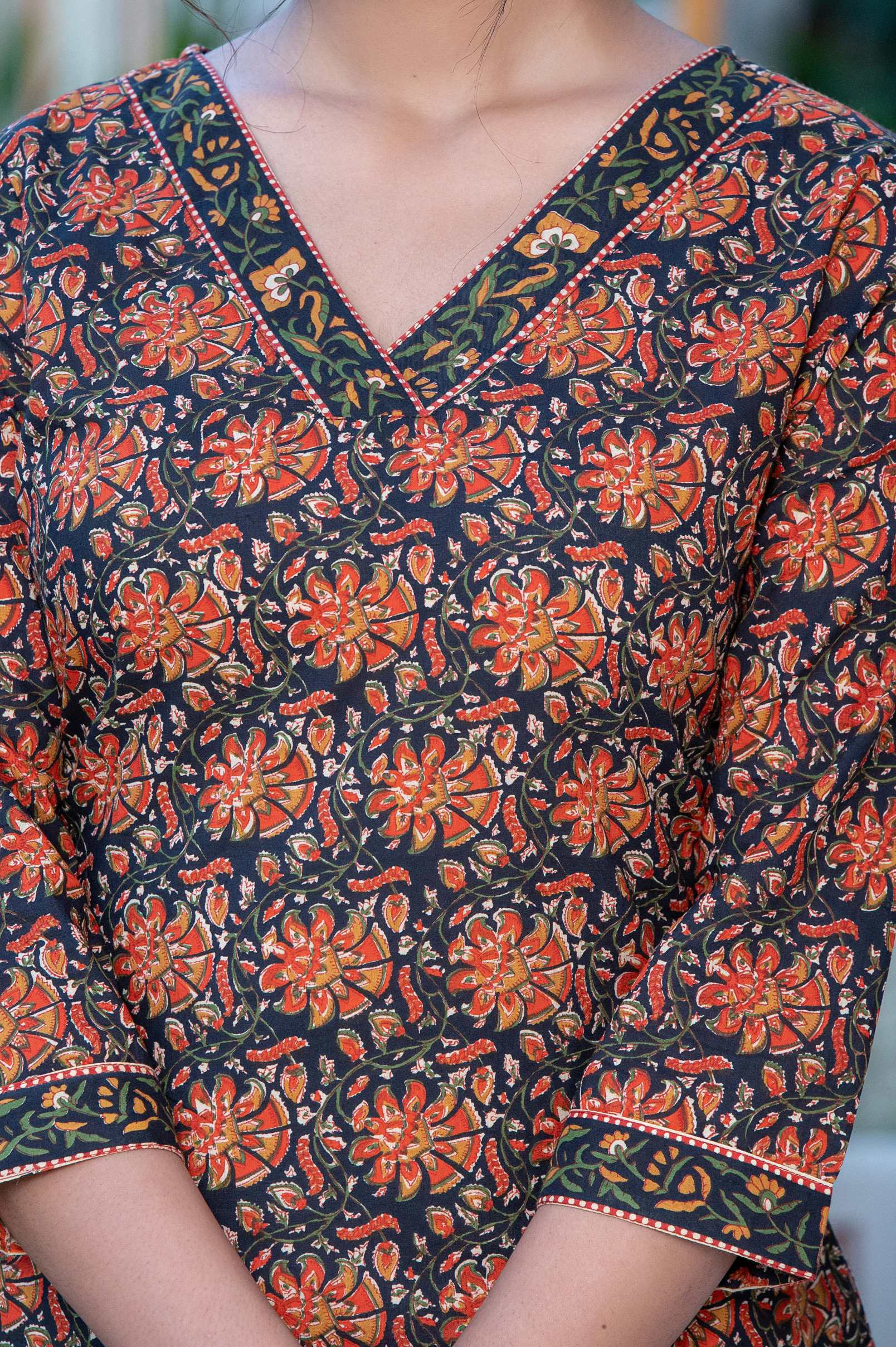 Black Red Short Kurti