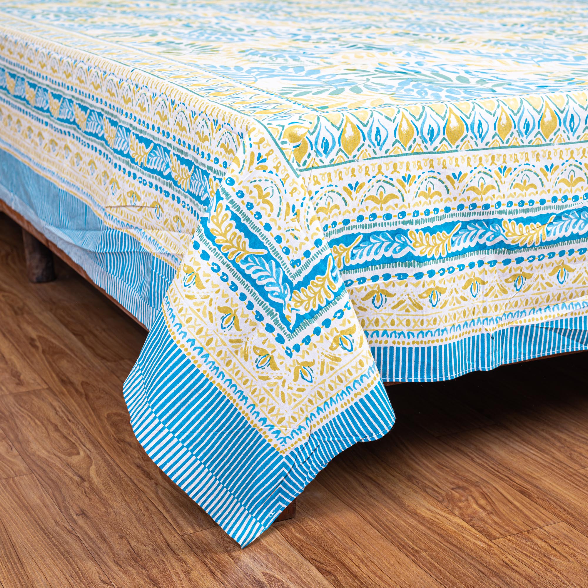 Cotton Queen Size Bedsheet - Autumn Breeze