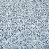 Cotton Block Print Floral Jaal White Grey Queen Size Bedsheet