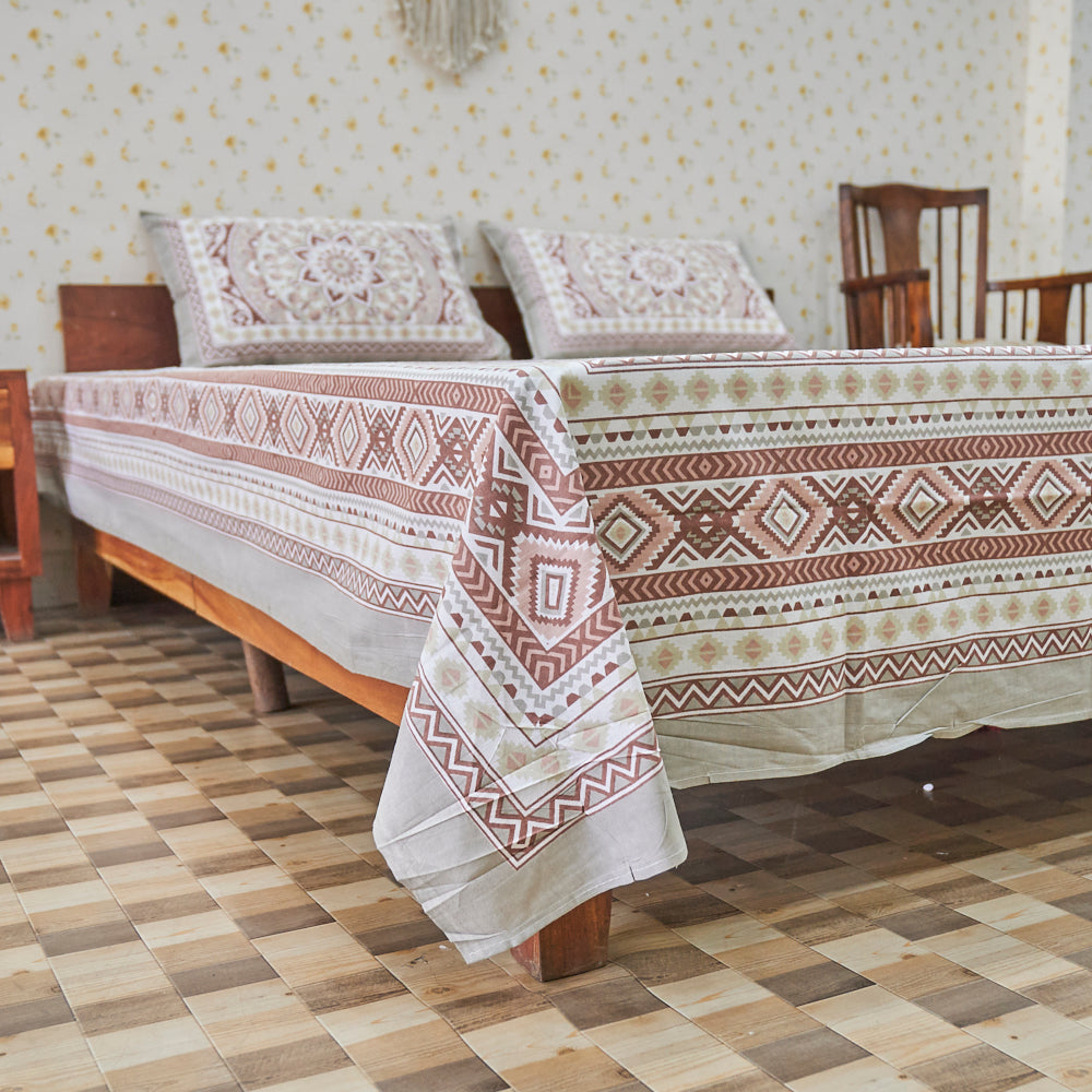 Cotton Flower Bel Print turkish Rose Queen Size Bedsheet