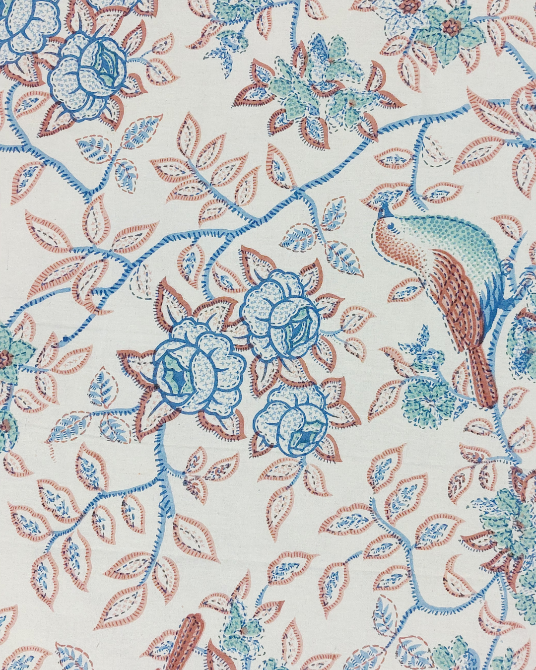 King Size Bedsheet Birds Floral Print