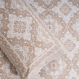 Cotton Jaipuri Heritage White Naples Yellow Single Bedsheet