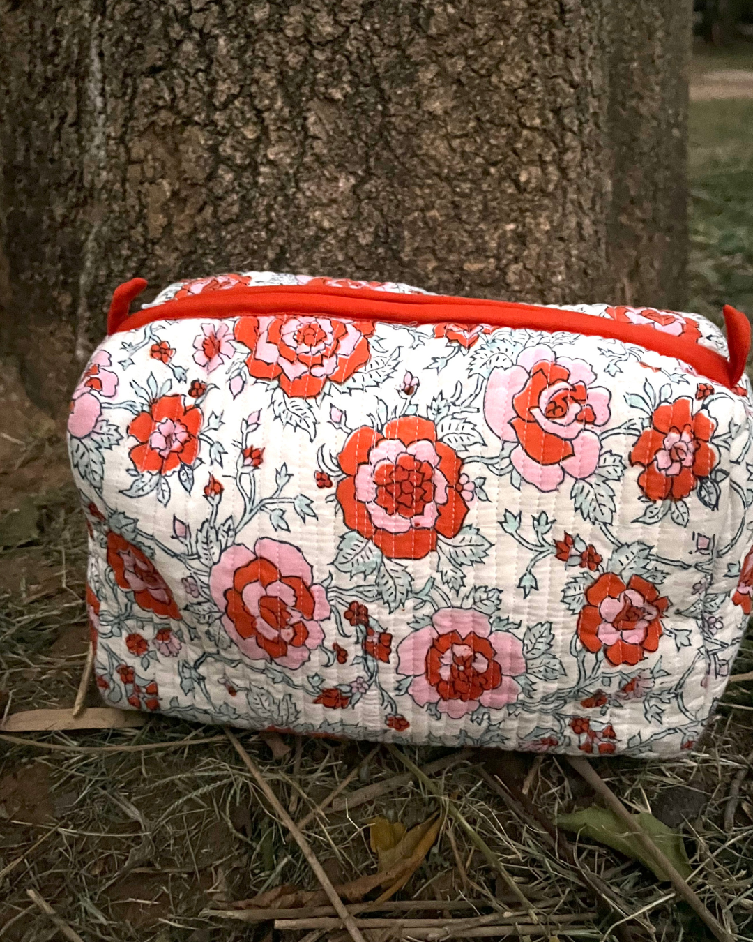 Utility Pouch -Bright Flower Print Pouch Single Pcs