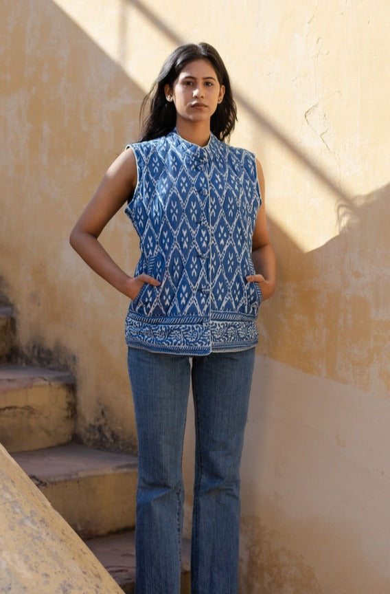 Riva Quilted Sleeveless Jacket