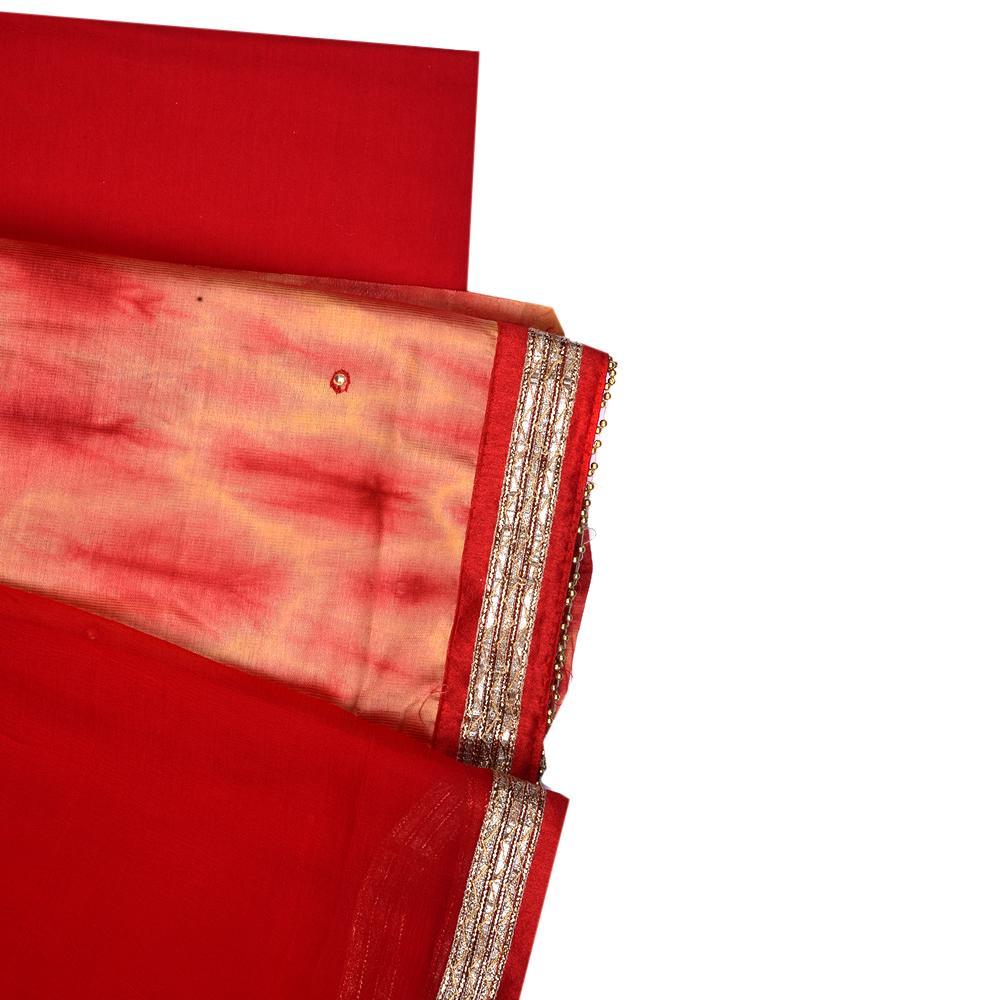 Chanderi Shibori Hand Work Suit Dress Material (152481169434)