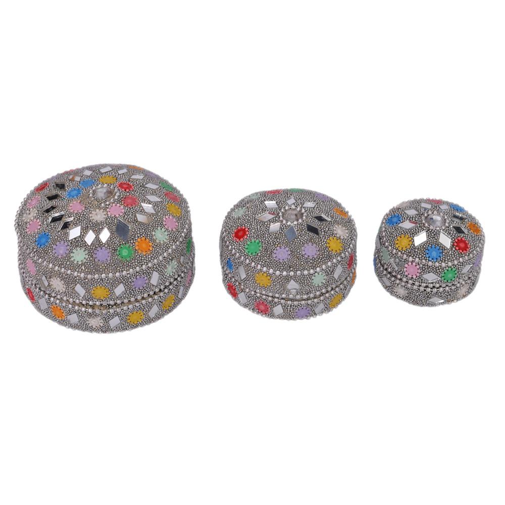 Lakh Work Storage Box Round 3 pc Set (6383935297)