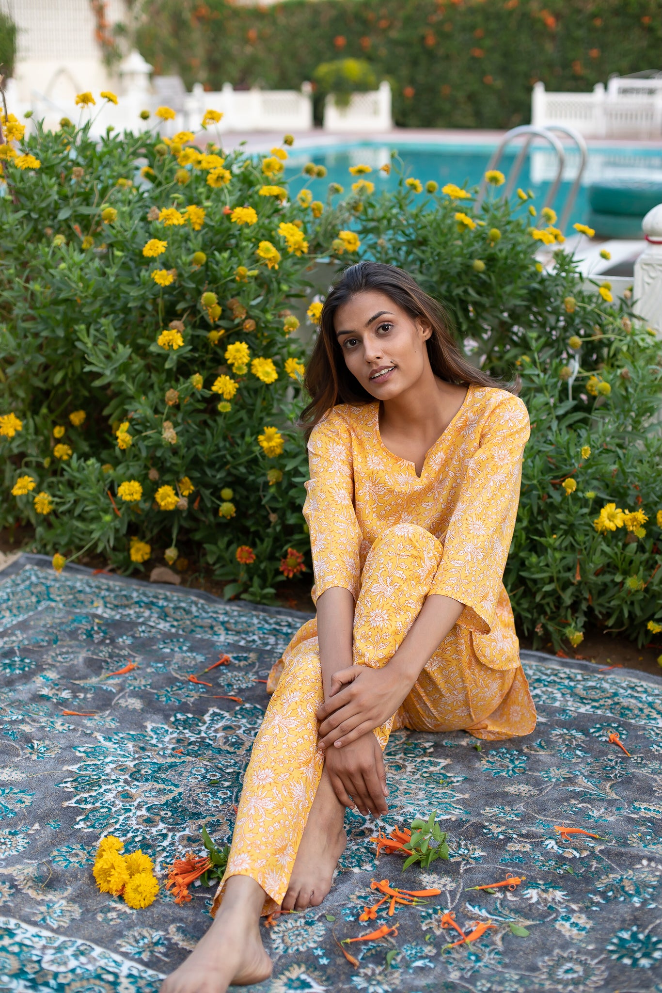 Marigold Yellow Lounge Wear Set 1
