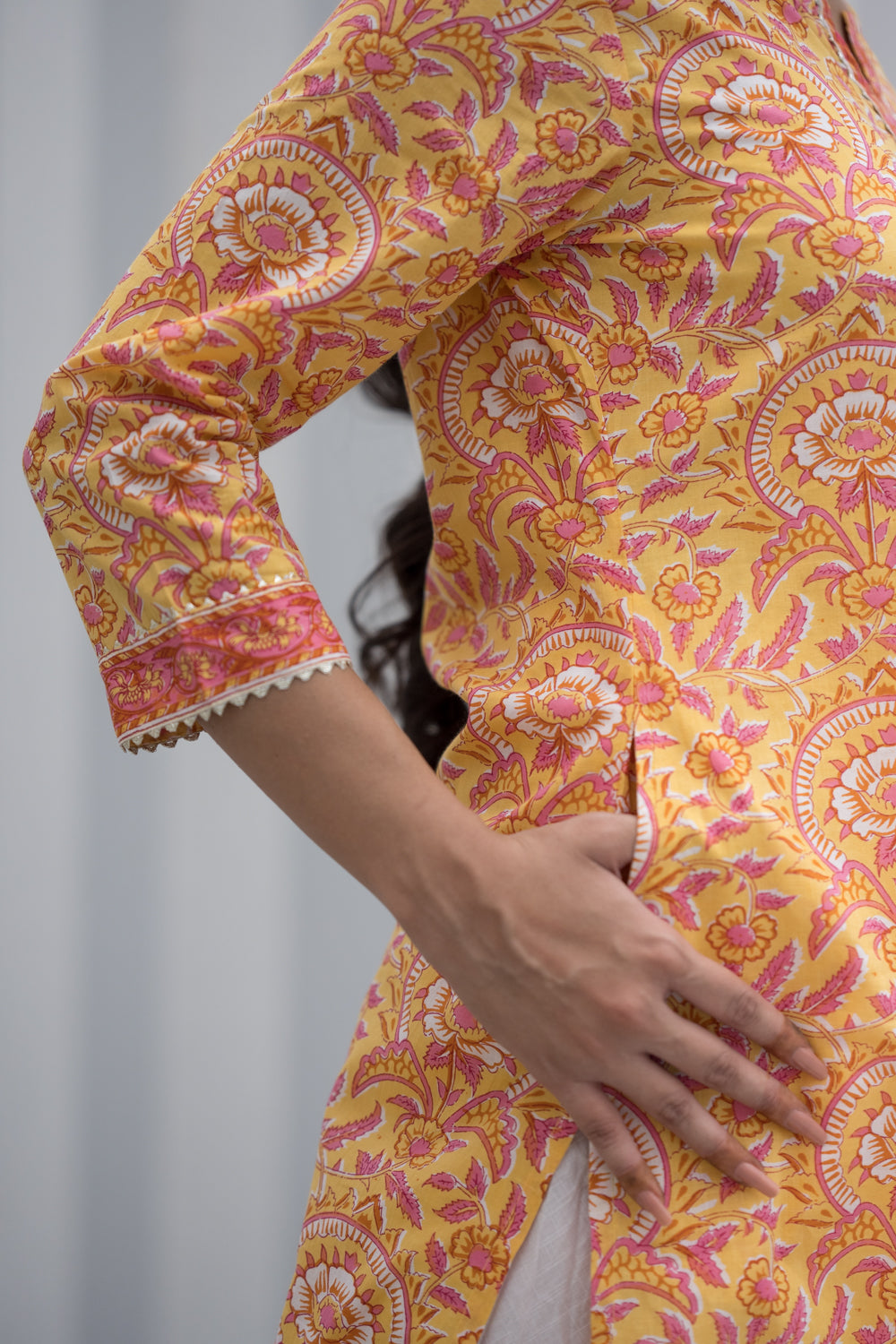 Blooming Flower Cotton Kurta5 (6846742790243)
