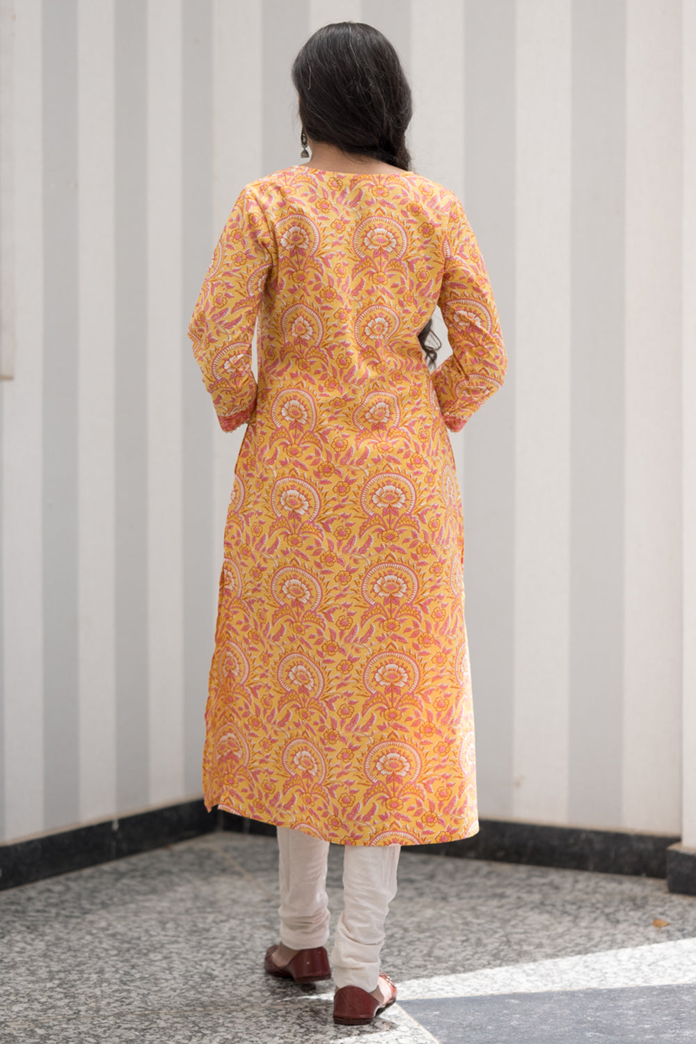 Blooming Flower Cotton Kurta 3 (6846742790243)