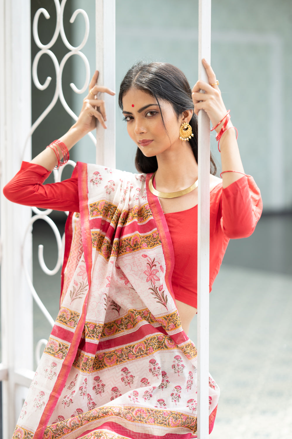 Boros Chanderi Saree (6840633557091)