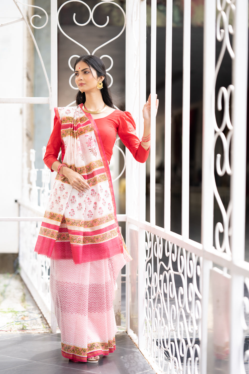 Boros Chanderi Saree (6840633557091)