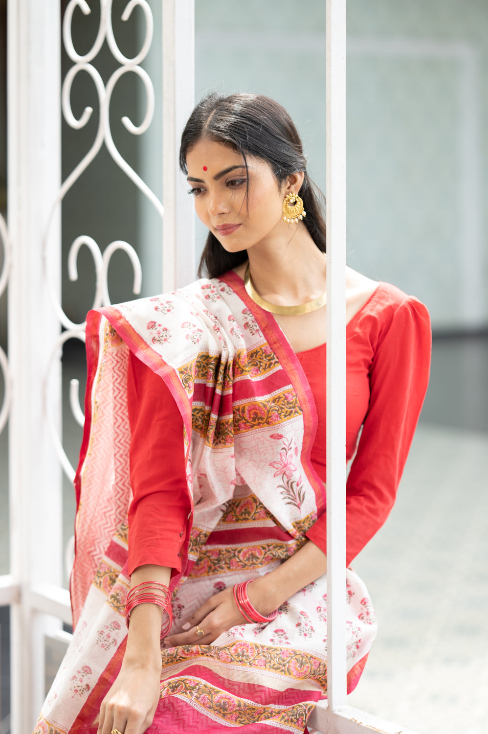 Boros Chanderi Saree (6840633557091)