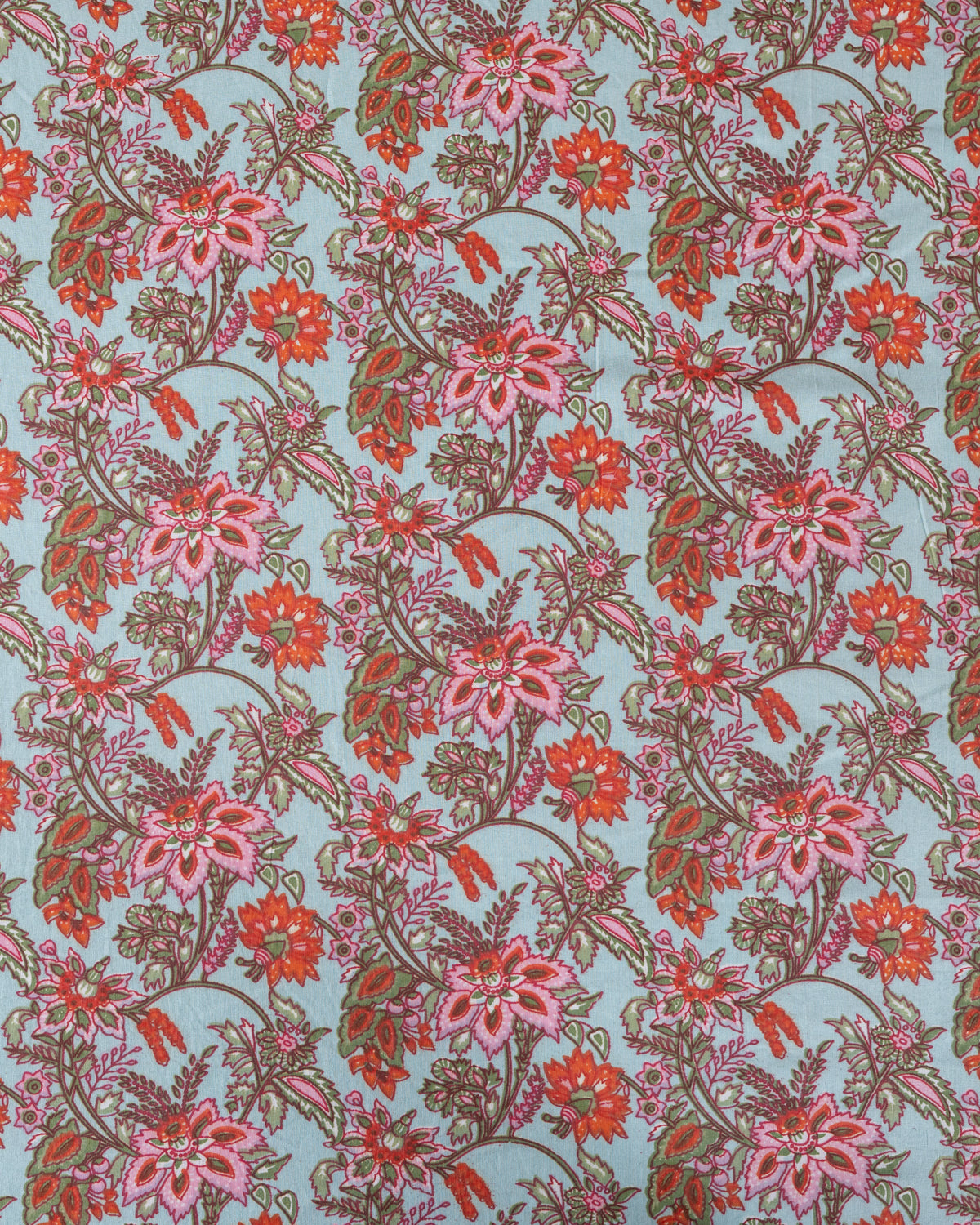 Cotton Double Bedsheet Teal Green Jaal Print 2 (6831167045731)