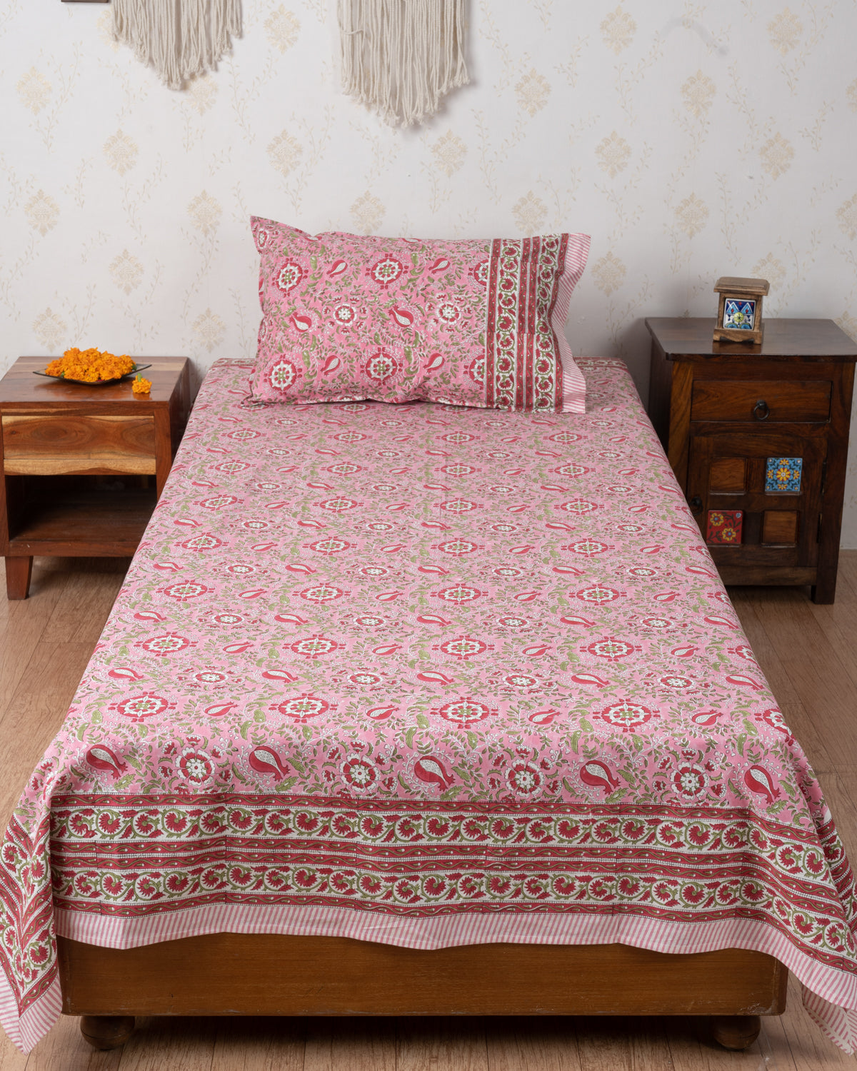 Buy Block print double bed sheets from Jaipur Rajasthan online ...