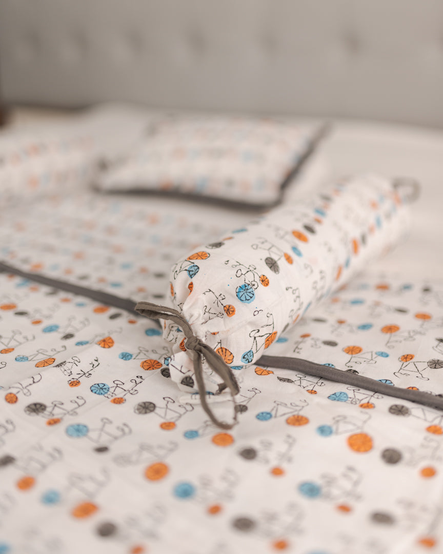 Baby Bedding Set 4 Pc Multicolor Balloons Block Print 2 (6722470740067)