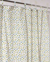 Cotton Curtain Blue Green Butterflies Print (6742416621667)