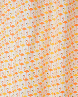 Cotton Door Curtain Orange Yellow Flamingo Print 1 (6708835745891)