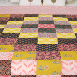 Cotton Double Bed AC Quilt Dohar Red Patch Work 1 (6722435645539)