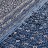 Cotton Mulmul Double Bed Jaipuri Razai Quilt Light Blue Chakri Print 2 (4736317227107)