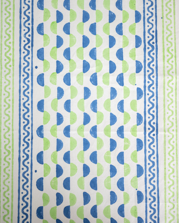 Canvas Table Runner Blue Green Leher Block Print 1 (6802544230499)