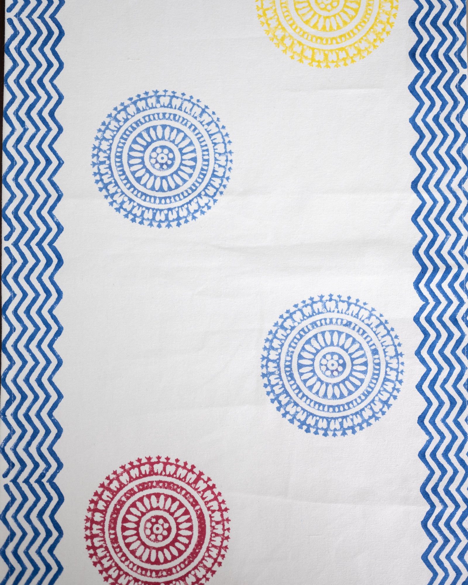 Canvas Table Runner Satrangi Chakri Block Print 1 (6802544263267)