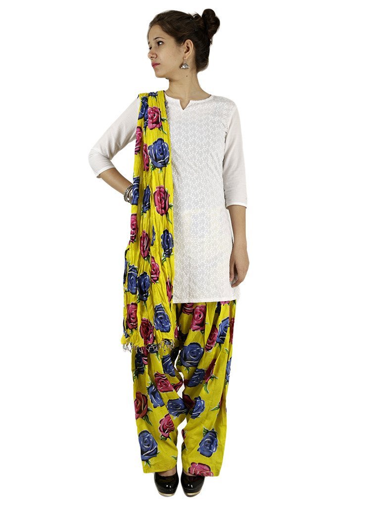 Cotton Salwar with Dupatta Floral Print (6645345281)