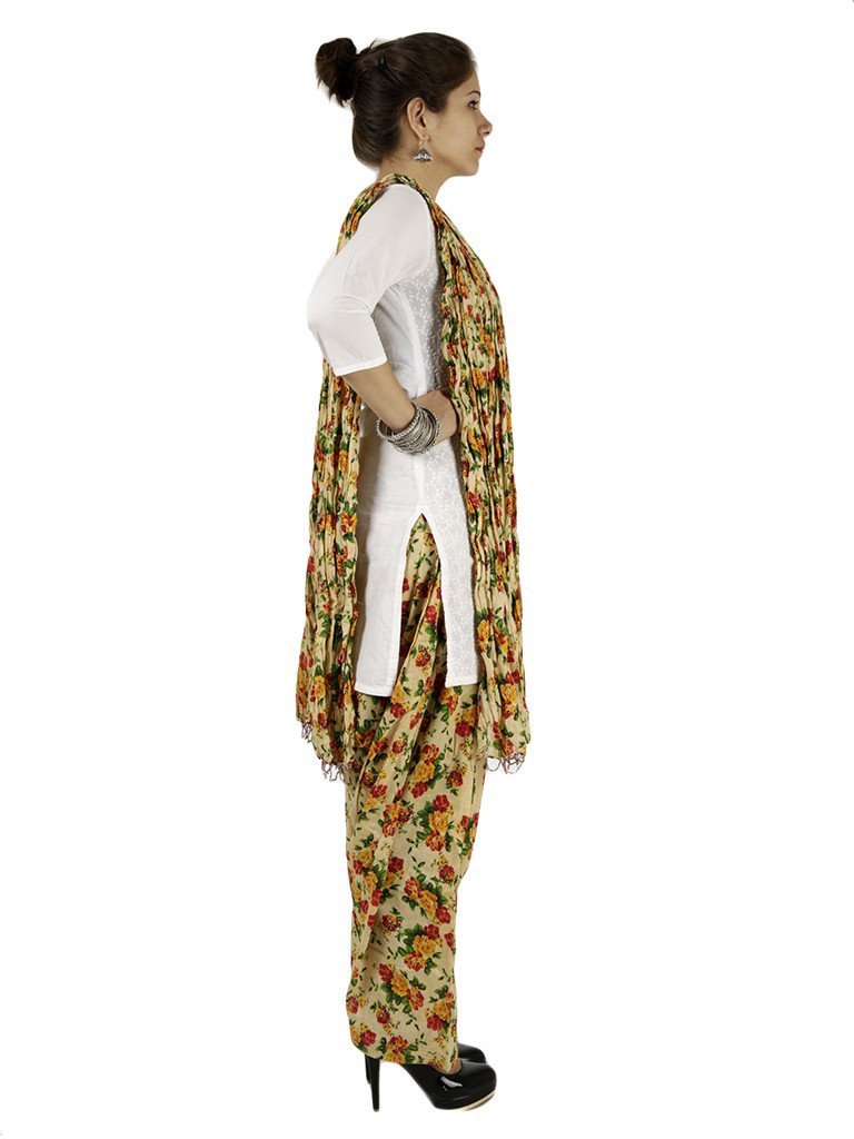 Cotton Salwar with Dupatta Floral Print (6645345409)