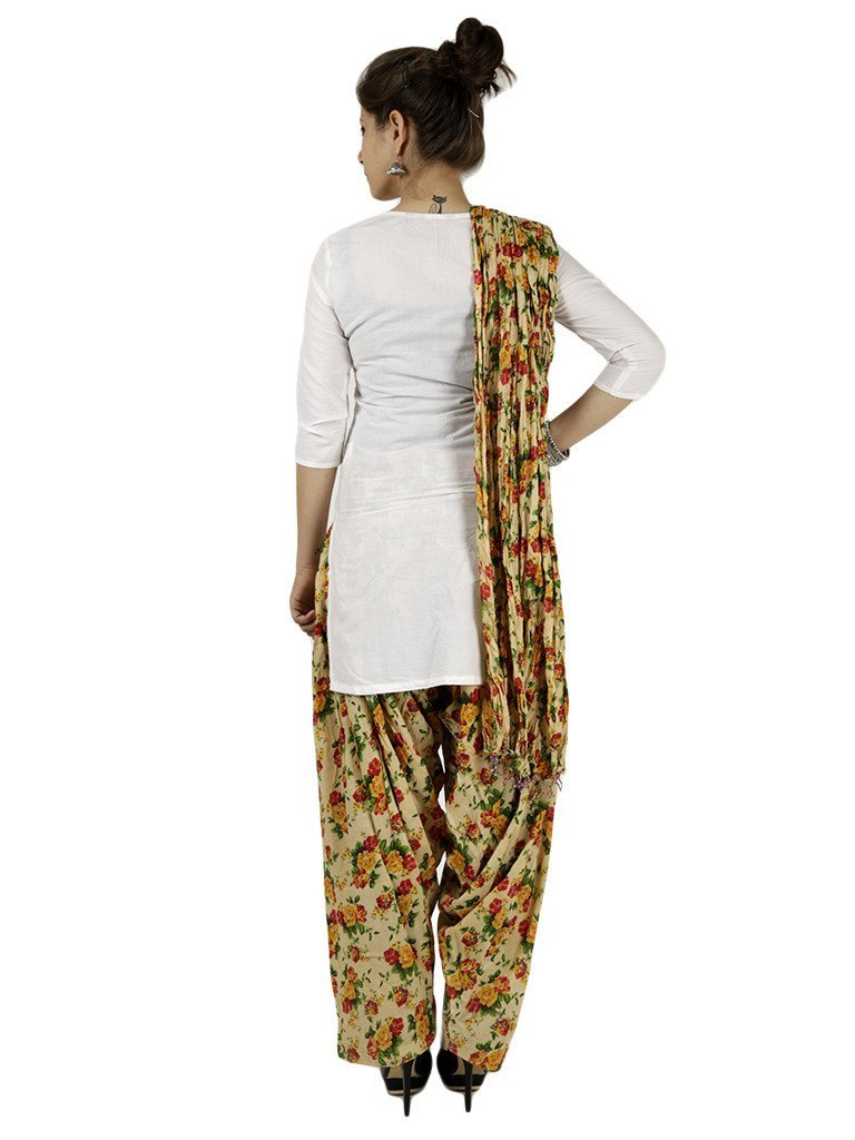 Cotton Salwar with Dupatta Floral Print (6645345409)