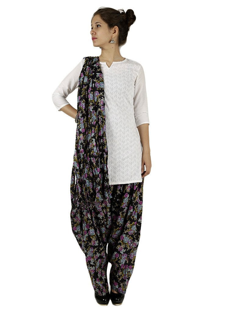 Cotton Salwar with Dupatta Floral Print (6645345409)