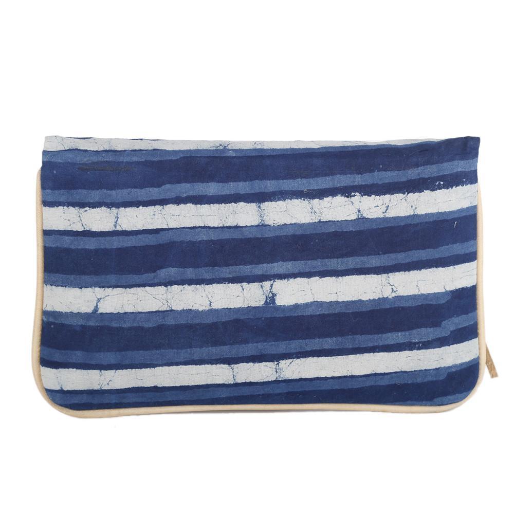 Indigo Geometric Block Print Clutch (8311616769)