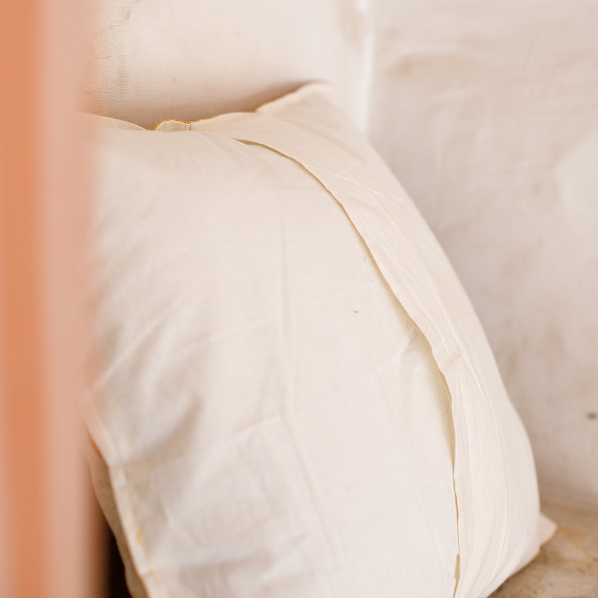 Cotton Cushion Cover Pink Brown Floral Boota Block Print