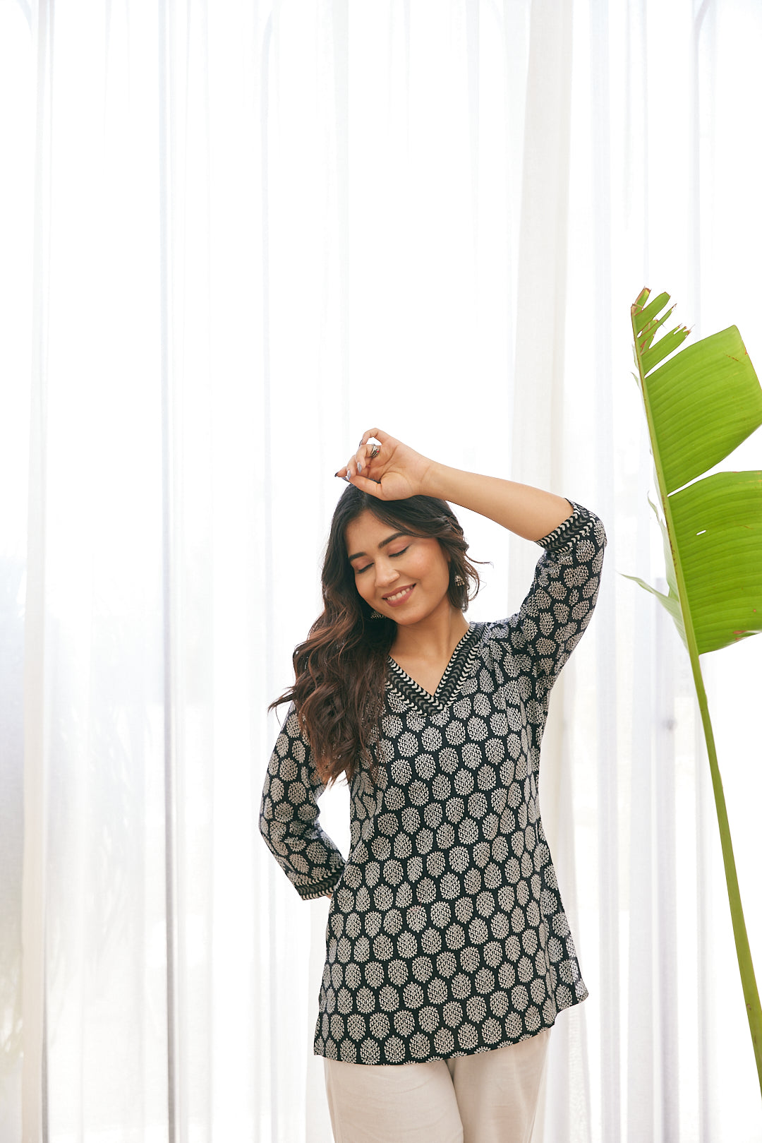 Salt And Pepper Short Kurti