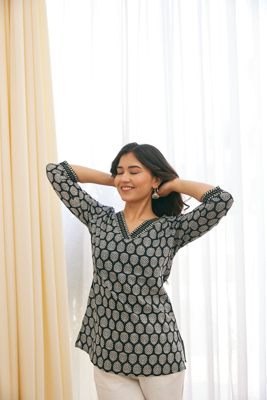 Salt And Pepper Short Kurti