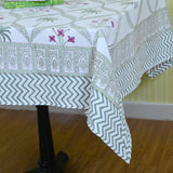 Cotton Table Cover Tree Boota Block Print
