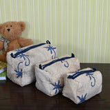 Cookie Cream Stone Wash Utility Pouch Set of 3