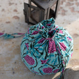 Gladiolus Blue Potli Bag 1