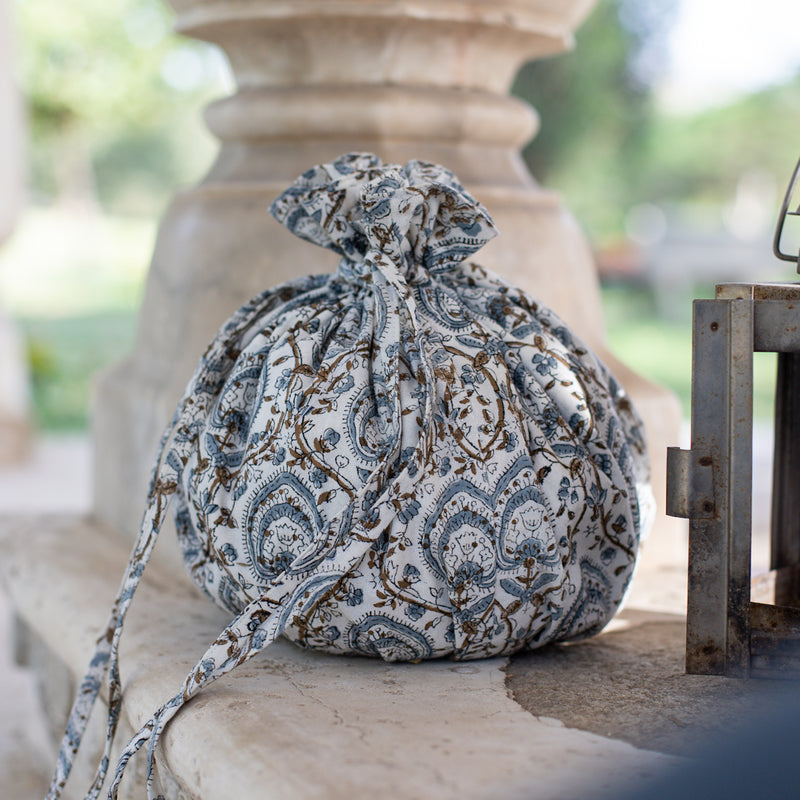 Shiny Whitecaps Potli Bag