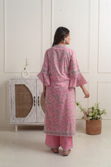 Madhuvan Pink Cotton Kurta Set of 2 5