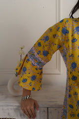Madhuvan Yellow Cotton Kurta Set of 2 1