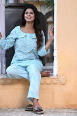 Tangy Blue Lounge wear Set