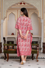 Scarlet Hand block Kaftan 3