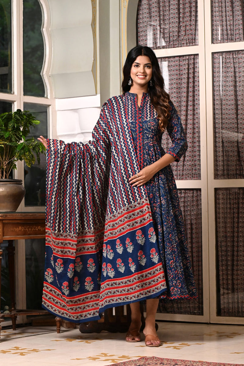 Blue Berries Kurti Duppata Set 2