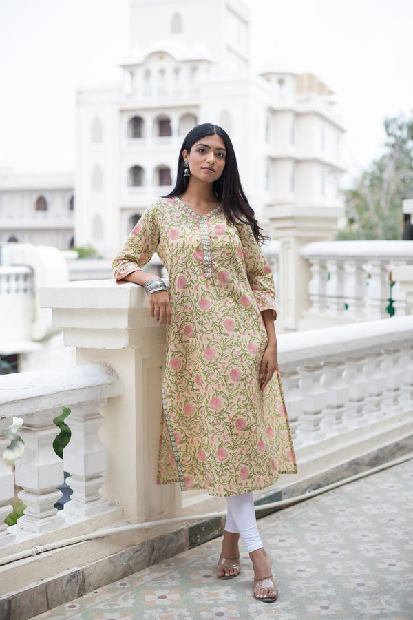 Wild Sunshine Straight Kurti