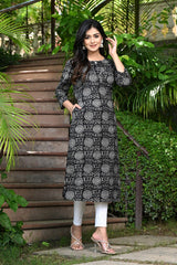 Black Jasper Straight Kurti 3