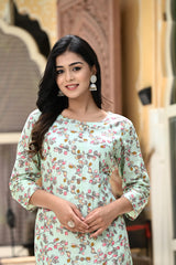 Mint Ricotta Straight Kurti 2