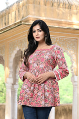 Playful Pink Short Kurti